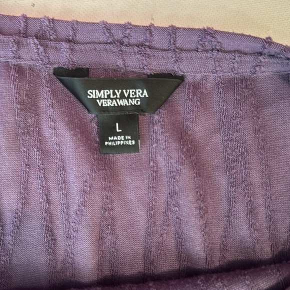 Simply Vera Purple Long Sleeve Shirt - Size Large - Picture 5 of 5